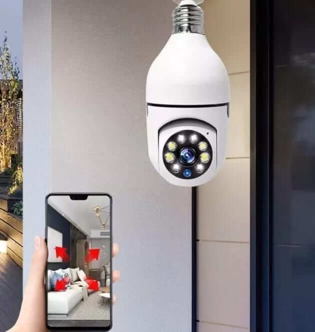Kit (02) Câmera Segurança Prova D'água Infravermelho Lâmpada Sem Fio Wifi - Yoosee Full HD Inteligente 360
