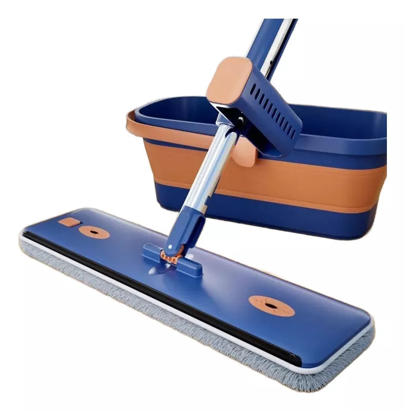 KIT 7 Conjunto De Esfregão E Balde Dobrável De Microfibra Com Raspador De Desaguamento