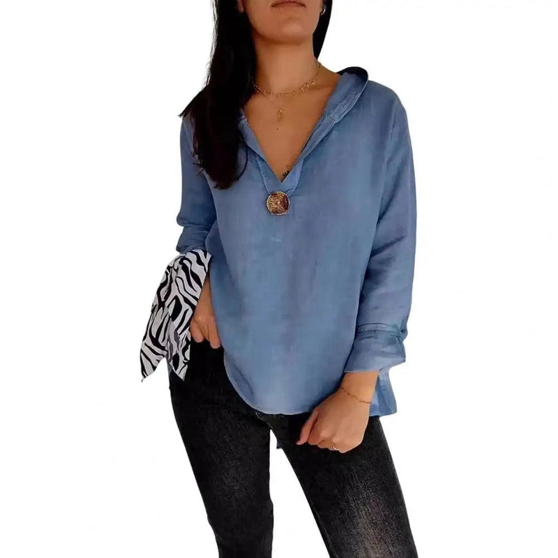 [COMPRE 1 E LEVE 2] Camisa Astrid™ em Linho de Algodão com Capuz / Design Chique, Caimento Solto e Proteção Contra o Sol!